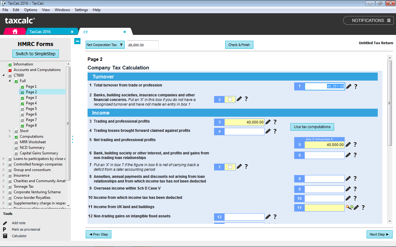 Limited Company TaxCalc